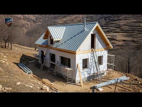 Handmade House with Stove-Connected Floor Heating | Full Build Process