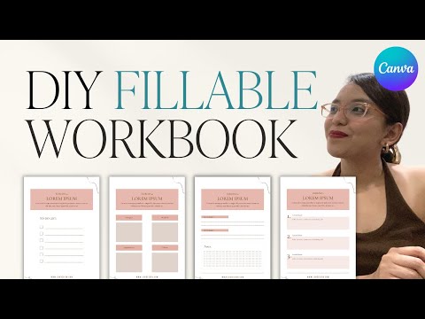 How to make a workbook | Design interactive, fillable PDF in Canva