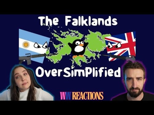 We HAVEN'T LEARNT this at SCHOOL! Oversimplified - Falklands (her first time watching)