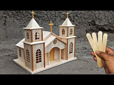 Iglesia Con Palitos De Helado - How To Make A Popsicle Stick Church