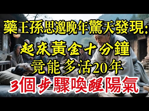 藥王孫思邈晚年驚天發現:起床黃金十分鐘,竟能多活20年!3個步驟喚醒陽氣,99%的人都做錯了|養生|打坐冥想|道家|佛教 |佛學知識|修心修行|禪悟人生 |南無阿彌陀佛|談佛道安