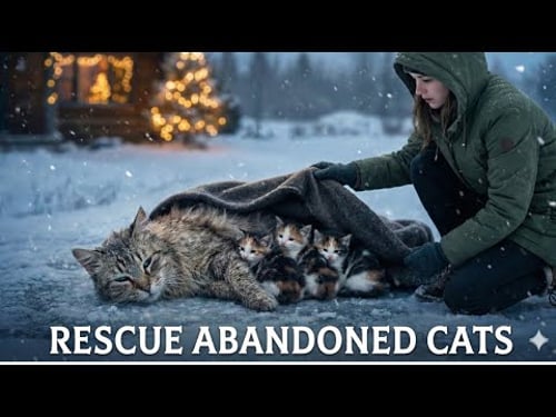 Christmas Miracle: Rescuing an Abandoned Pregnant Mother Cat and Her 5 Kittens | Heartwarming Rescue