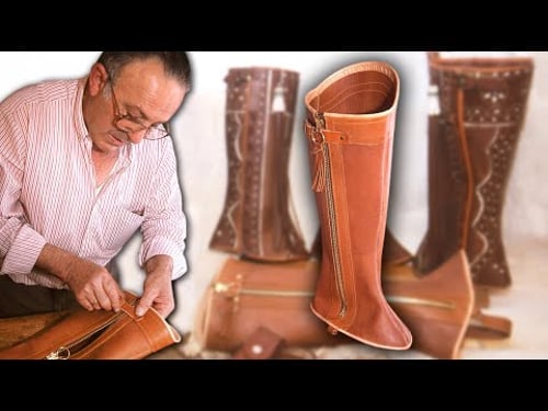 El GUARNICIONERO. POLAINAS DE CUERO para proteger las PIERNAS de los CABALLISTAS