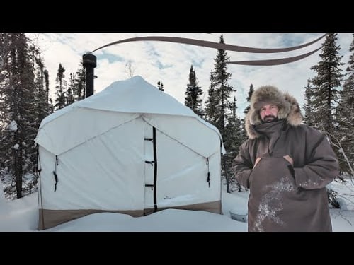 Solo Overnight in Frozen Canvas Tent