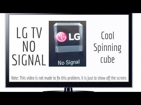 Cool lg no signal spinning cube