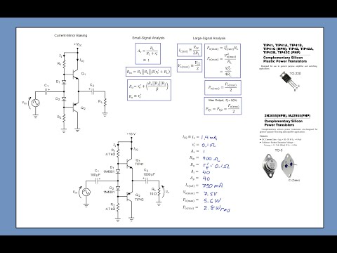 Topic 37: Class B and AB Power Amps and Current Mirror Biasing