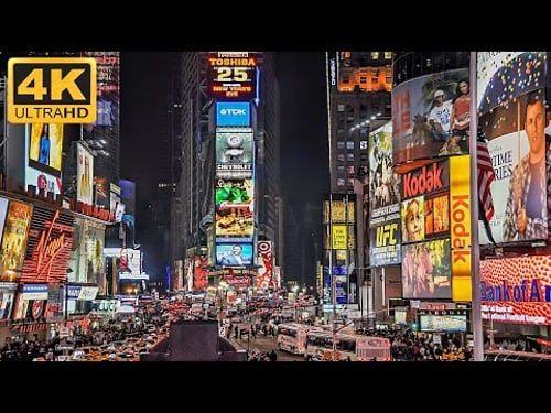 New York Tour (4K UHD) With Relaxing Music | Beautiful Cities You Must Visit