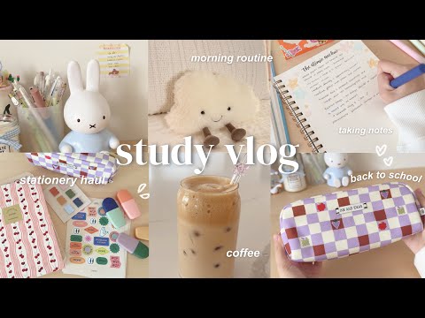 STUDY VLOG ๐๐ back to school haul, Papier stationery, productive ๐๐หโ