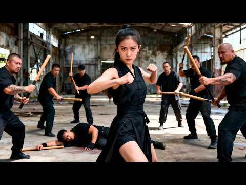 The girl was actually a martial arts expert; she knocked out three thugs with a single punch!