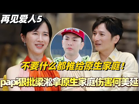 #再见爱人5 papi酱维嘉锐评梁淞拿原生家庭伤害何美延!不要什么都推给原生家庭!!#梁淞 #何美延 #综艺 #婚姻 #李施嬅
