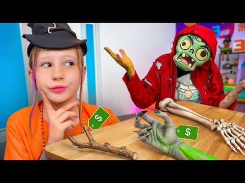 Brincadeiras de Halloween com Nastya na Sua Loja Mágica