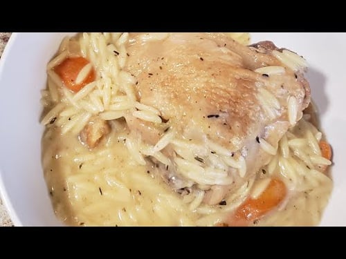 Creamy Orzo with Chicken