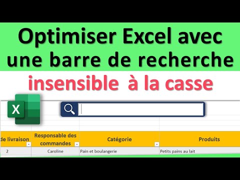 Créer une Barre de Recherche dans Excel insensible à la casse