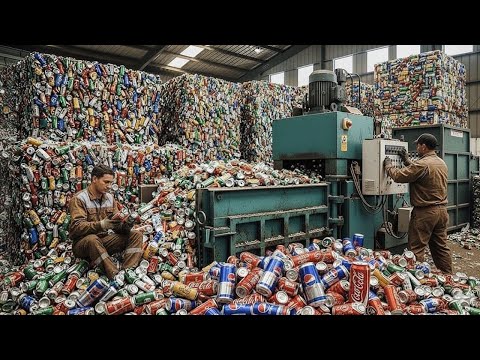How Millions of Aluminum Soda Cans Are Recycled into Strong Industrial Aluminum Wire!
