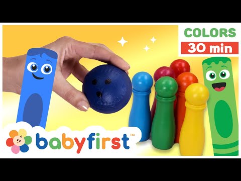 Toddler Learning Video | COLOR CREW MAGIC - Bowling & Basketball Games for Kids | DIY | BabyFirst TV