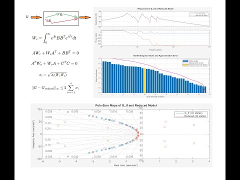 Controllability and Observability Gramians, Hankle Singular Values, MATLAB Model reduction App