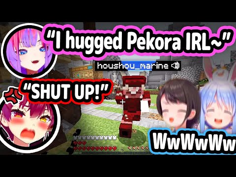 Marine Ambushes Vivi After She Logged-In About Meeting Pekora IRL and Hugging Her【Hololive】
