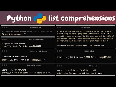 Python List Comprehensions Magic Tricks Tutorial #26