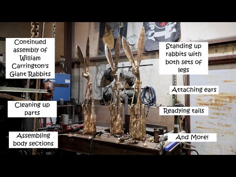 December 17, 2025 - Continued clean up and assembly of Giant Rabbits for William Carrington, & more!