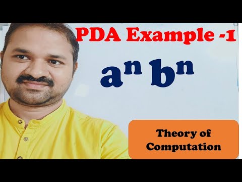 Construct PDA for the language L={a^n b^n} || Pushdown Automata || TOC || FLAT || Theory of Comp