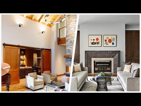 75 Living Space With A Music Area And A Two-sided Fireplace Design Ideas You'll Love 🔴