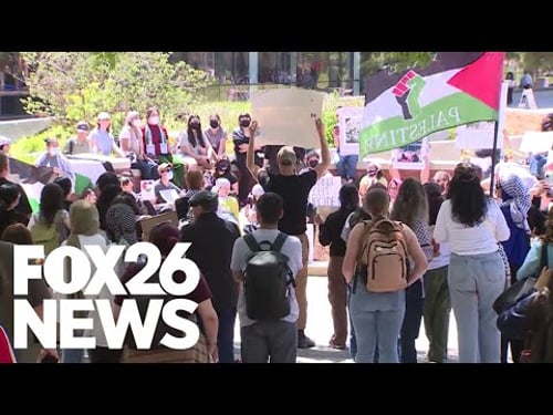 CSUF students hold peaceful pro-Palestinian demonstration on campus