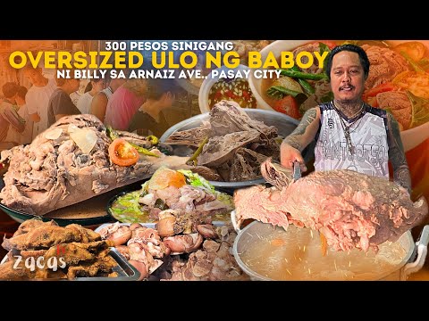 BUONG ULO ng baboy sa SINIGANG, 300 pesos lang! Nag simula sa KARITON, may tatlong PWESTO na ngayon!