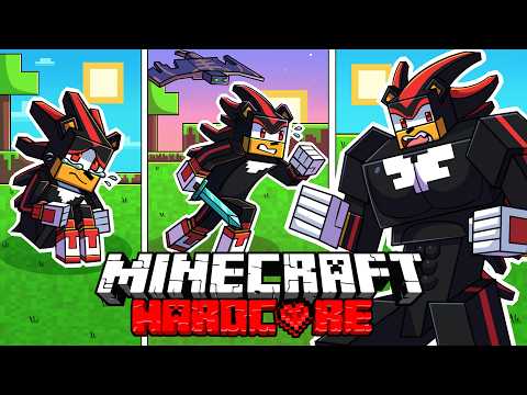 I Survived 100 DAYS as SHADOW from SONIC in HARDCORE Minecraft!