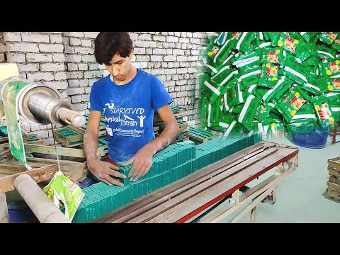 Skilled Worker Making Dish Wash Soap In Factory Dish Wash Soap Making