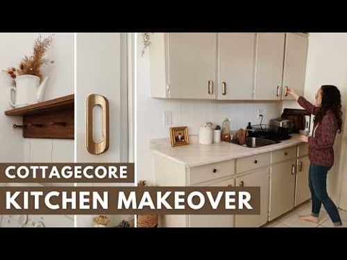 I Made My COTTAGECORE DREAM KITCHEN For $80!