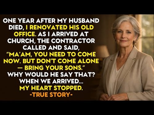 HER TRUE STORY ๐ต๐ โDonโt Come Alone,โ The Contractor Said After Renovating My Late Husbandโs Office
