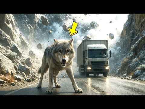 ВОЛК НЕ ДАЛ МАШИНЕ ПОЕХАТЬ ДАЛЬШЕ… И ЧЕРЕЗ МИНУТУ ДОРОГУ СМЫЛО ЦЕЛИКОМ
