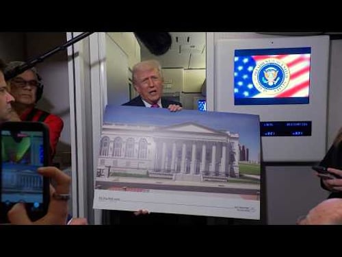 President Trump Gaggles with Press on Air Force One En Route Joint Base Andrews, Mar. 29, 2026