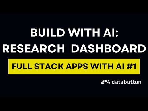 Build Full Stack Apps with AI #1 - Dashboard App