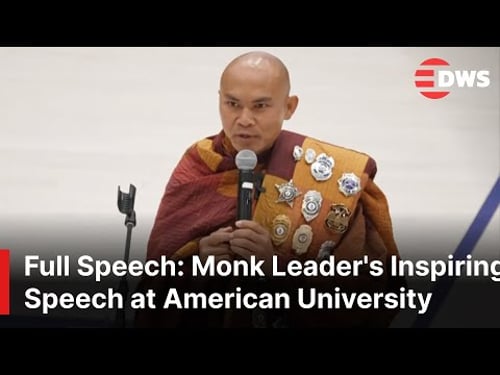 FULL | Mindfulness, Peace, Compassion: Inspiring Speech by Monk Leader at American University | AK1E