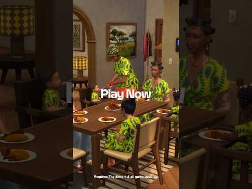 The colors, the clothes, the… Jollof? YUM! 😋🍴 Play Now