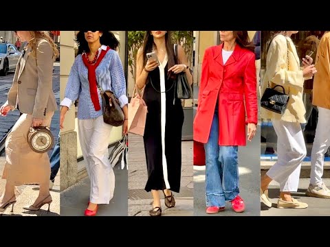 🌹25°C HOT SPRING 2025 STREET STYLE 🇮🇹 FUNNY MILAN SHOPPING WALK & MILAN STREET STYLE #vanityfair