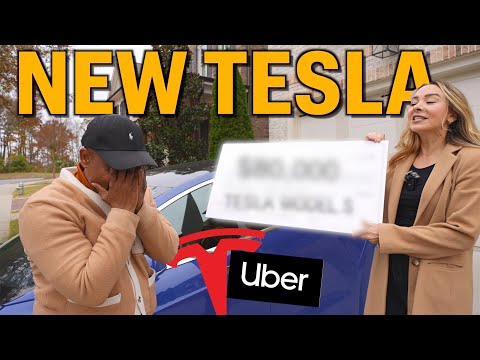 Surprising Uber Driver w/ Money for NEW Tesla!
