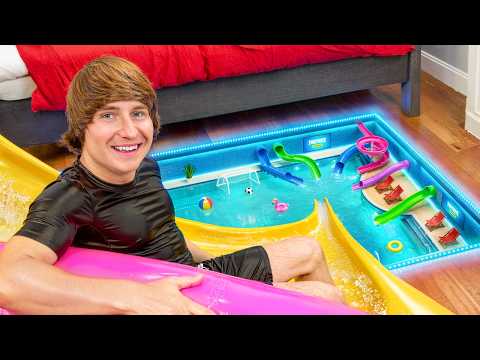 I Built a SECRET Pool in My Room!