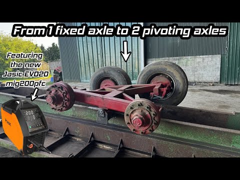 Fitting twin axles onto our flat bed straw trailer. Part 1