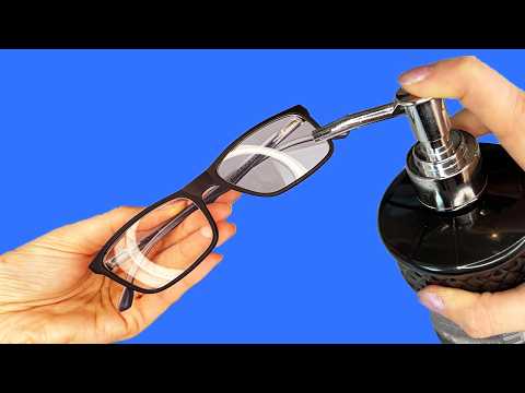 How to remove scratches from glasses! Dirt and scratches disappear. Optical shops do this secretly!