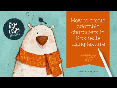 How to draw adorable characters in Procreate using texture brushes