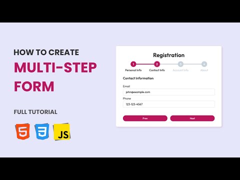 Build a Multi Step Form with Validation using Javascript