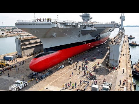 How US Navy Rolling Out Newly Repaired $13 Billion Supercarrier From Dry Dock
