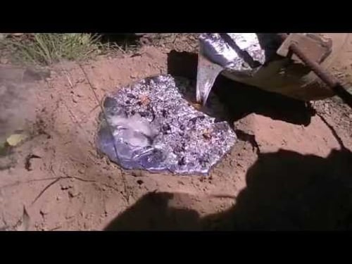 52 kg (114 lb) Aluminium Casting of a Giant Brown Bull Ant Nest - Myrmecia brevinoda - 2015/03/07