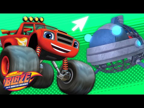 Video Game Blaze Escapes Trapper Fish! 🐟🏁 | Science Games For Kids | Blaze and the Monster Machines