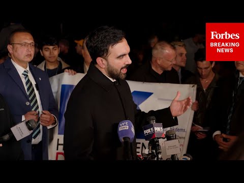 Zohran Mamdani Takes Questions From Reporters, Campaigns In Hell's Kitchen, New York City