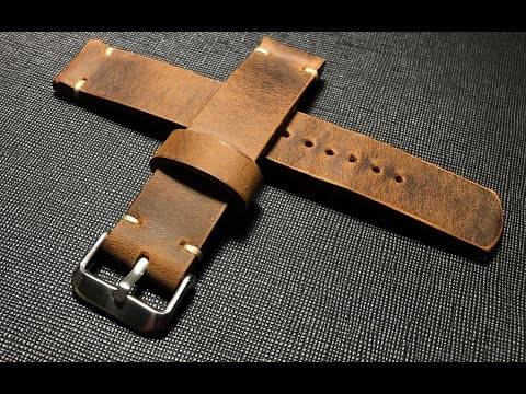 Making a leather watch strap / Leather watch band / Handmade craft / Leather Craft