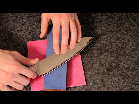 How to sharpen a knife on a water stone?