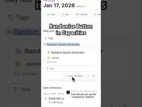 How to set up Randomized Queries in Capacities (Pro required) @CapacitiesHQ